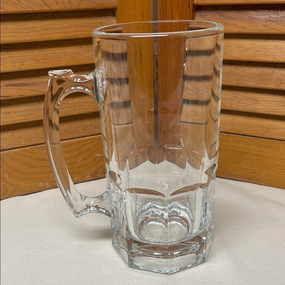 Elegant Clear Glass Stein